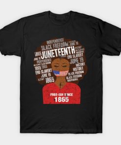 Juneteenth American Flag Afro Free-Ish Since 1865