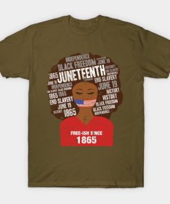 Juneteenth T-Shirts - Juneteenth American Flag Afro Free-Ish Since 1865 T-Shirt TP1002 21 - Juneteenth Shirt Juneteenth American Flag Afro Free-Ish Since 1865