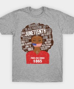 Juneteenth T-Shirts - Juneteenth American Flag Afro Free-Ish Since 1865 T-Shirt TP1002 24 - Juneteenth Shirt Juneteenth American Flag Afro Free-Ish Since 1865