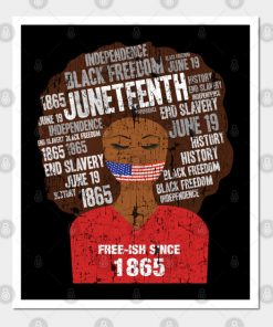 Juneteenth American Flag Afro Free-Ish Since 1865